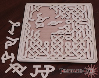 Celtic Knot Puzzle Puzzle, Tangle, Jigsaw Puzzle, SVG, Laser Cutting File