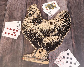 Chicken Cribbage, Hen, Cribbage Pattern, SVG, Laser Cutting File