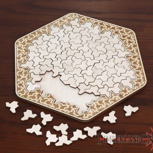 Monotile Puzzle, aperitonisch, Einstein, Jigsaw, SVG, Laserschnittdatei