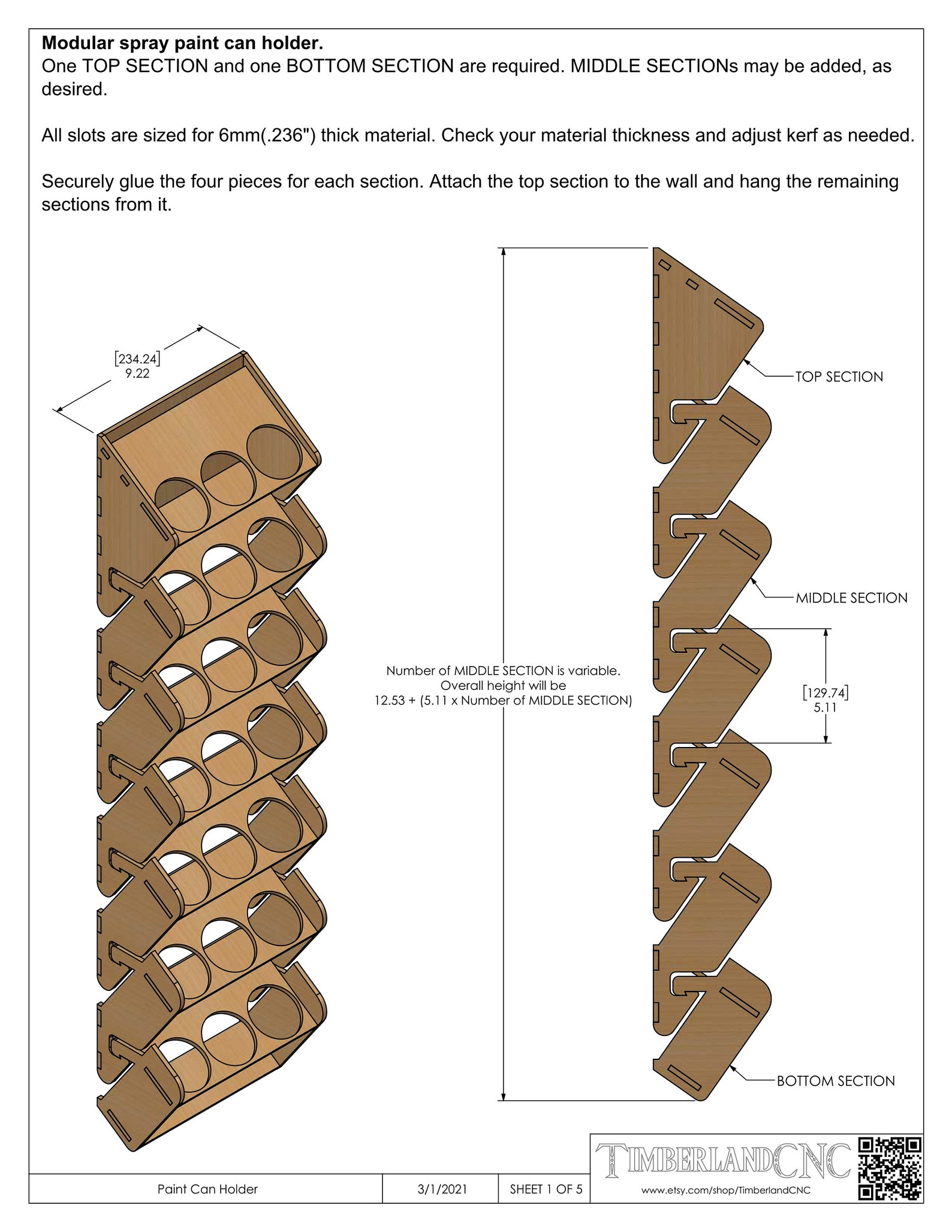 Spray Paint Can Holder SVG Laser Cutting File Digital Etsy