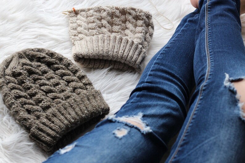 Nytt Beanie Cable Knit Hat Pattern Cable Hat Pattern Hat Knitting Pattern Unisex Beanie