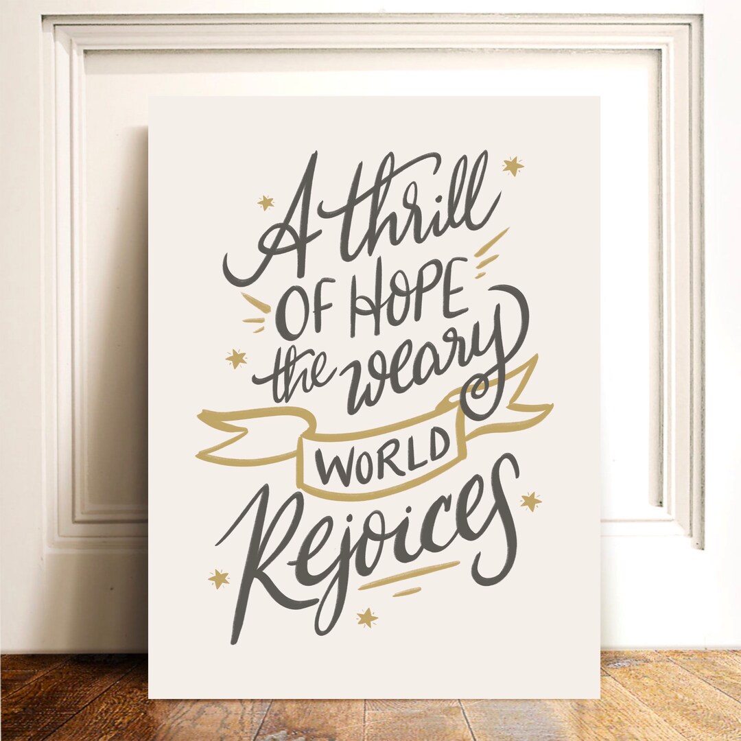O Holy Night, Thrill of Hope Art Print, A Weary World Rejoices ...