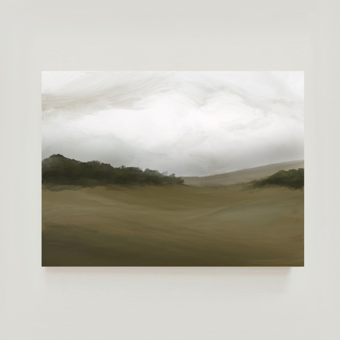Moody Landscape Art Print Landscape Art Watercolor Etsy