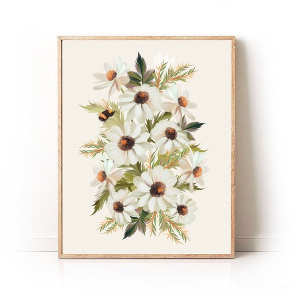 Daisy Wall Art Etsy