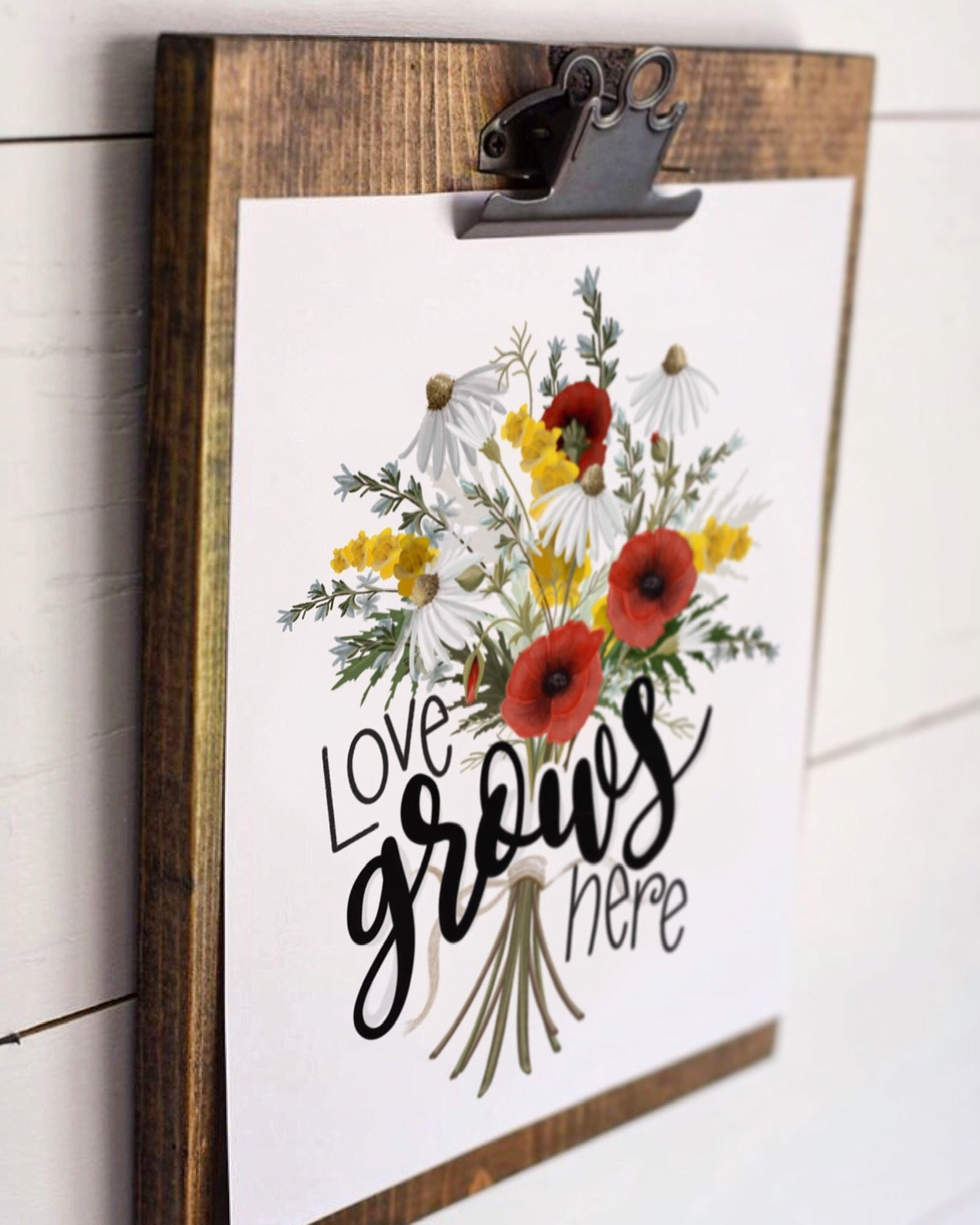 Love Grows Here Art Print Home Decor Wall Art Gallery Etsy