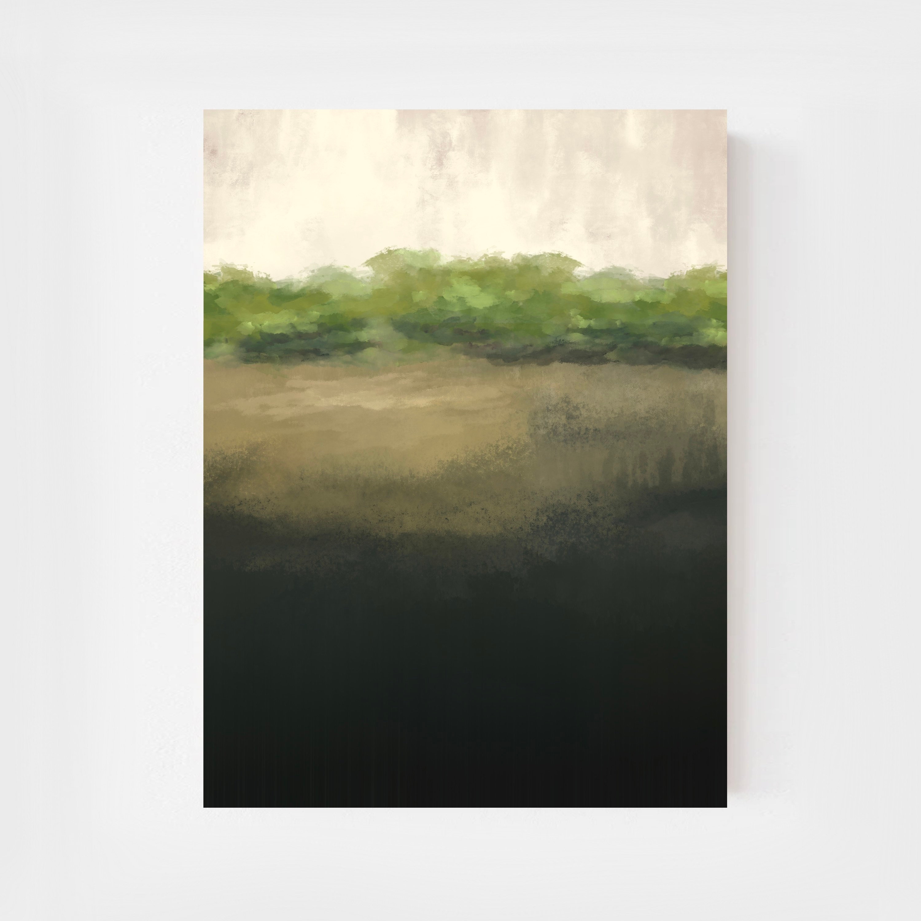 Moody Landscape Art Print Landscape Art Watercolor Etsy