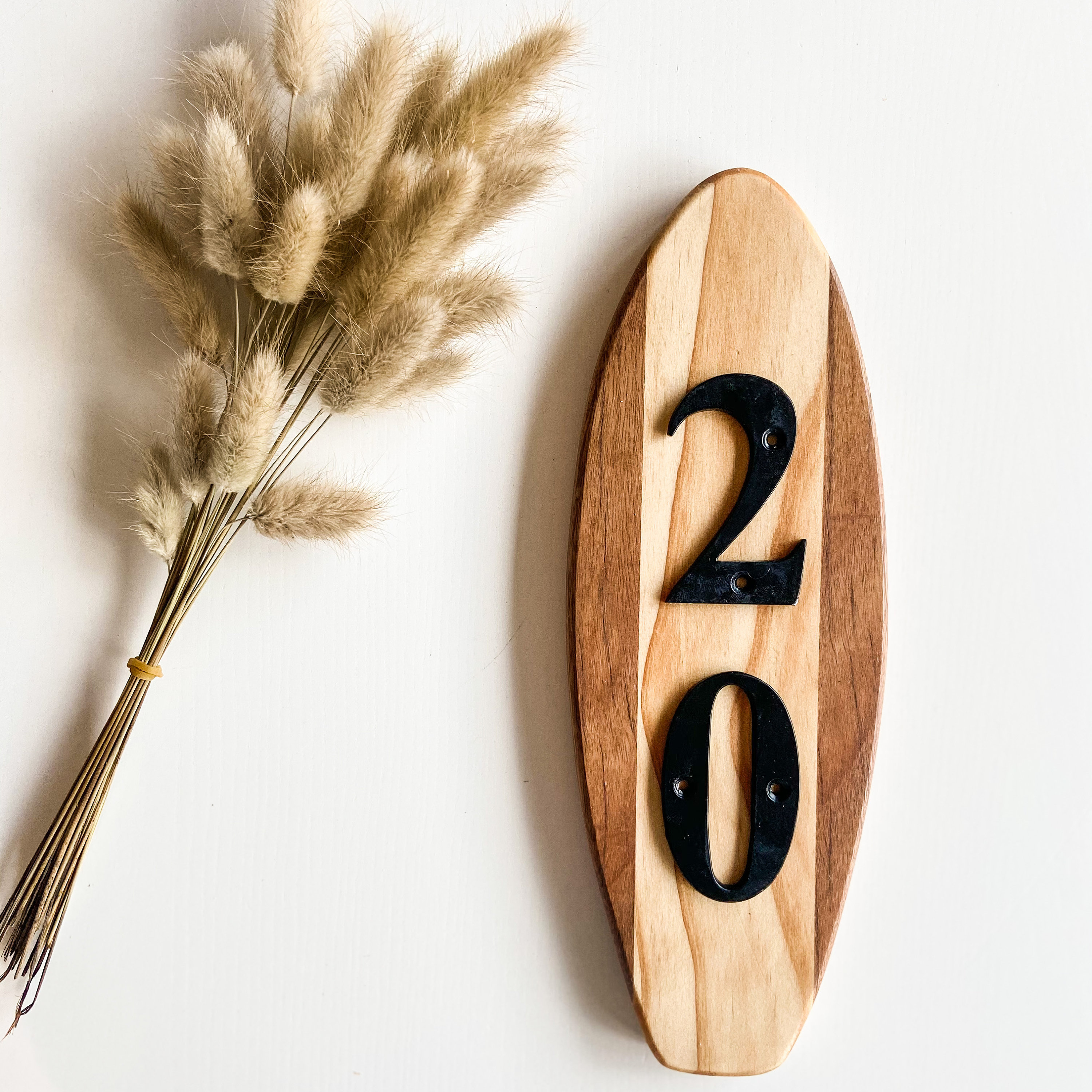 Panneau de Maison Planche Surf/Numéros Verticaux Plaque Numéro Numéro Personnalisé Bois Récupéré Pan