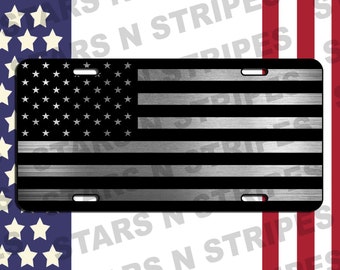 American Muscle Black Aluminum License Plate Tag Custom USDM Car Truck SUV