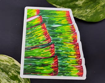 Colorful Banana Leaf Art sticker