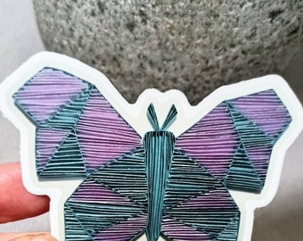 Geometric Butterfly Quilling Art sticker