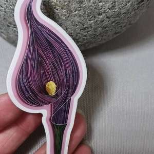 Calla Lily Quilling Art sticker image 3