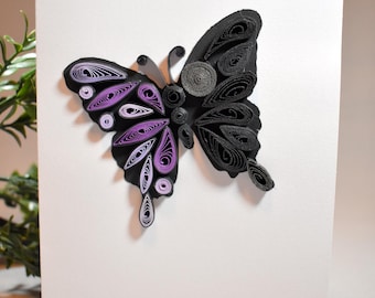 Butterfly Paper Quilled Greeting Card, Paper Quilling Card, Butterfly Frameable Card