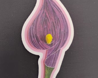 Calla Lily Quilling Art sticker