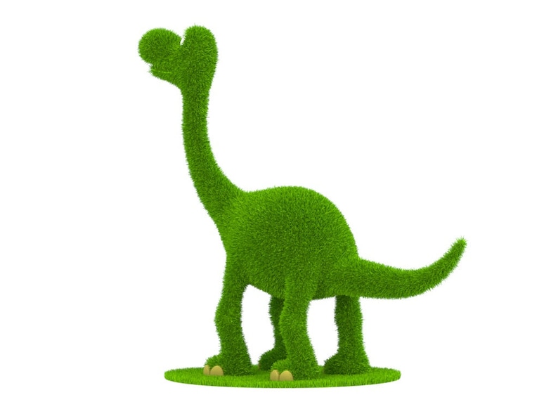 Outdoor Happy Dinosaur Topiary Green Figures covered in Artificial Grass great for Home, Gardens or Business image 4