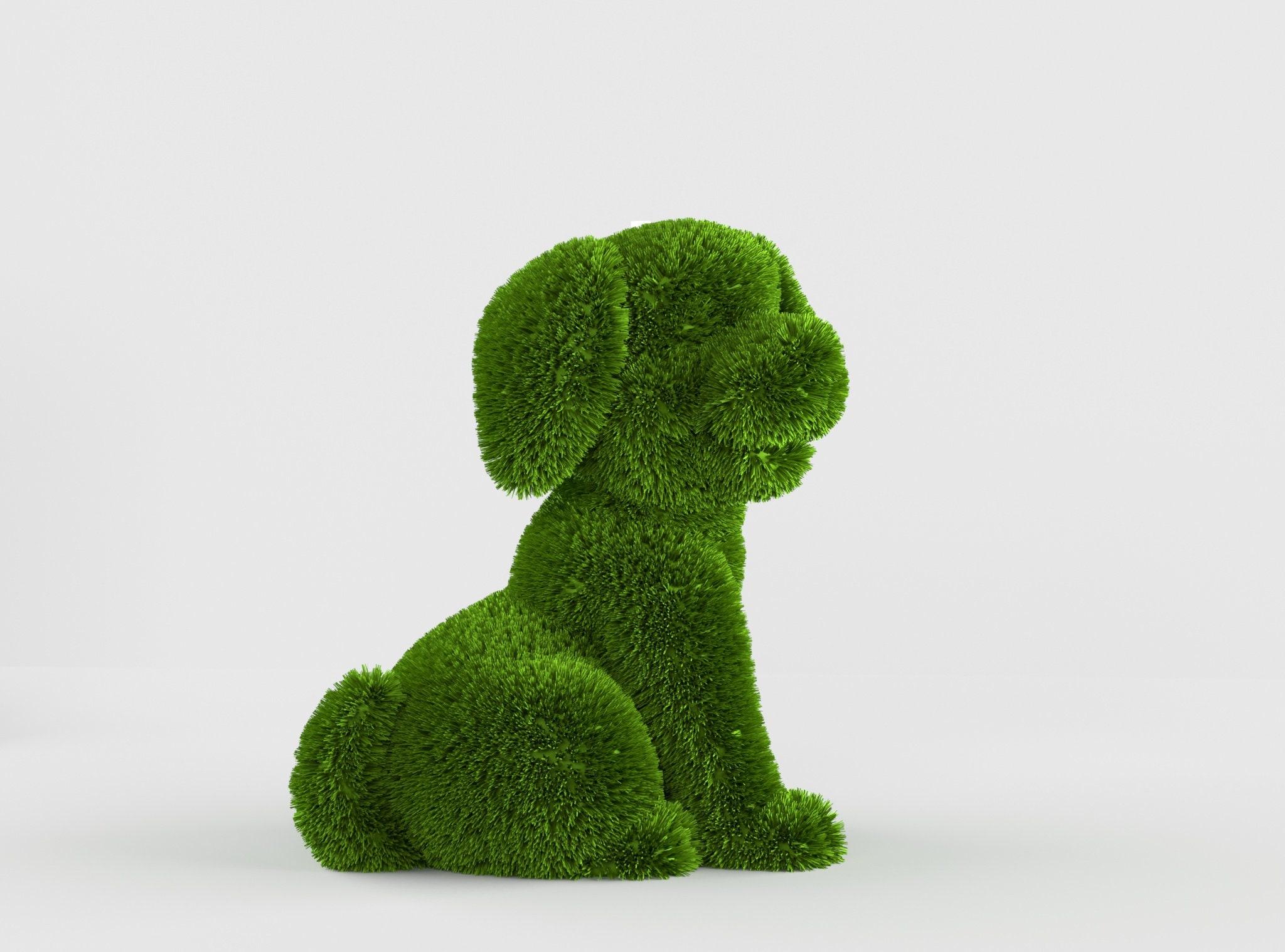人工芝犬用ガーデン＆庭装飾トピアリー：屋外用動物グリーンフィギュア