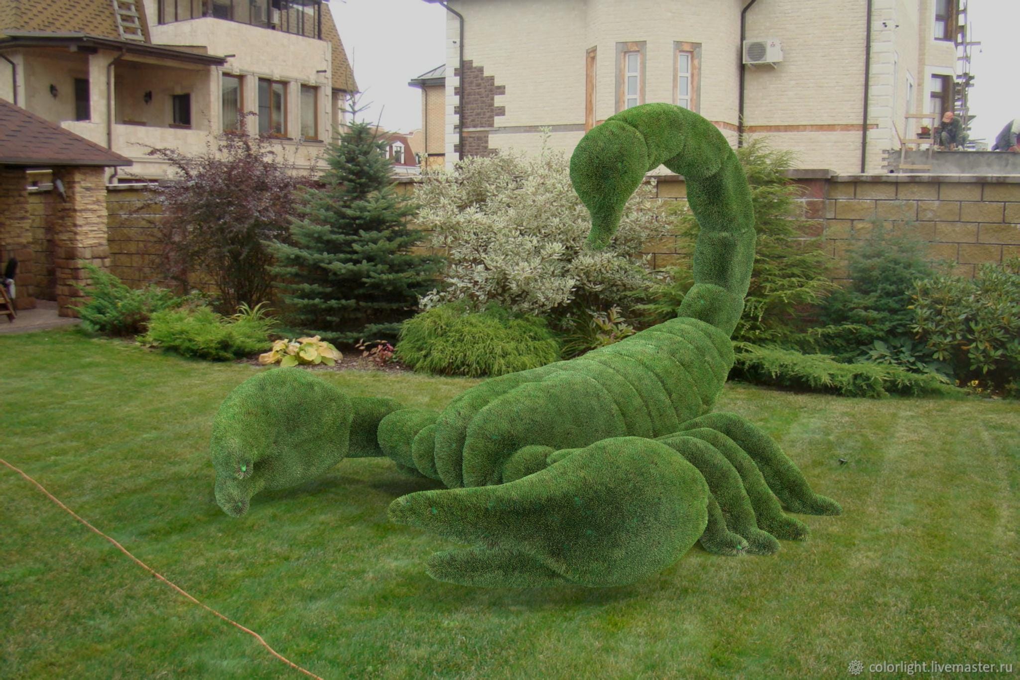Outdoor Large Scorpion Garden and Yard Decoration Green Figures