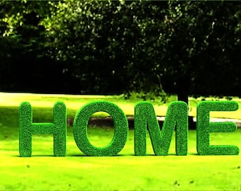 Outdoor 3D Letters and Numbers Topiary Green Figures 48" covered in Artificial Grass great for Home, Gardens or Business