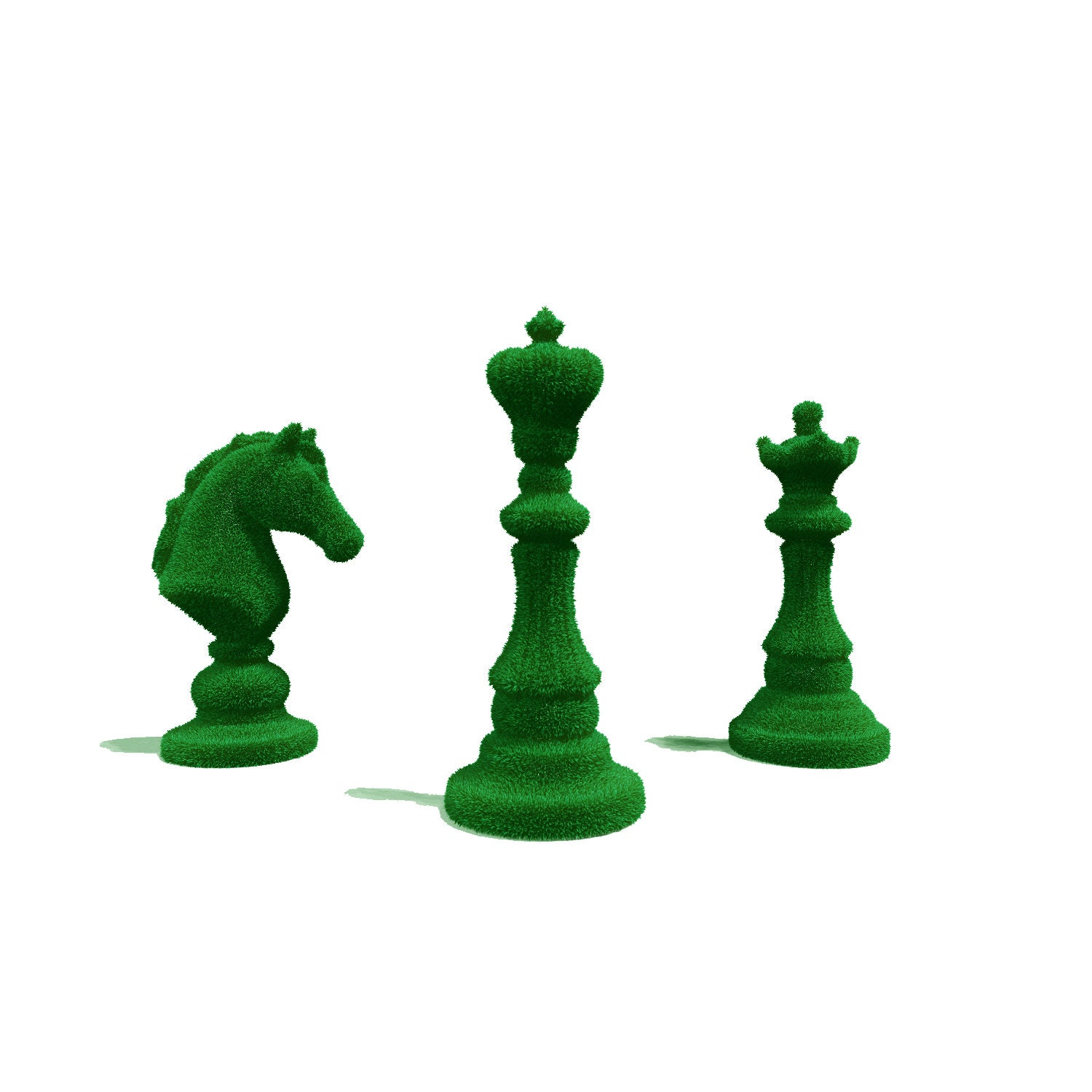 Outdoor Large Chess Pieces Topiary Green Figures Covered in Artificial