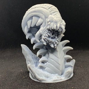3D printed purple worm (unpainted)