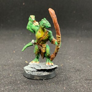 Hand painted reaper miniatures lizardman archer