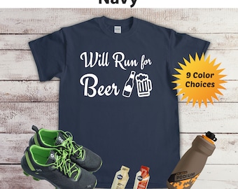 Will Run for Beer Shirt Running for Beer Shirt, Unisex Running Shirt, Love Beer Shirt, Funny Runner Shirt