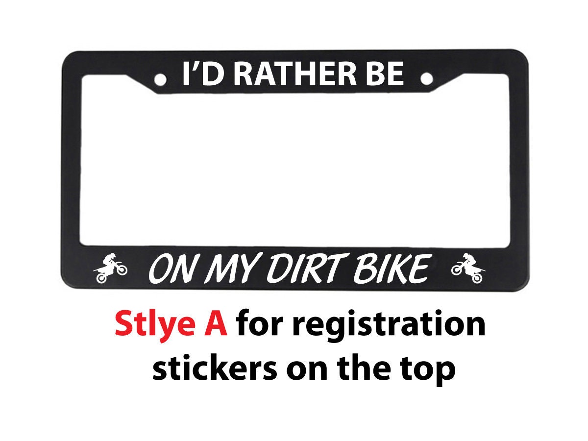 thumbnail image 2 of 'I'D RATHER BE RIDING MY MOTORCYCLE' License Plate Frame – Black Plastic 2 of 6