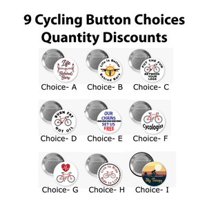 Gift for Cyclist, Cycling Buttons, Bike Rider Pinback Buttons, Funny Cycling Gift