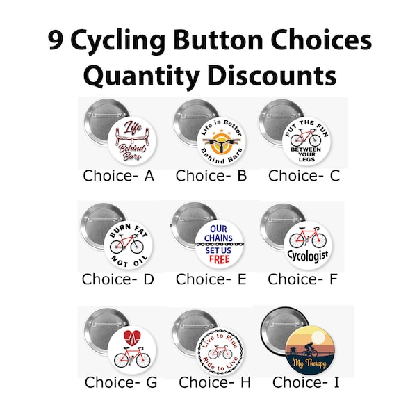 Gift for Cyclist, Cycling Buttons, Bike Rider Pinback Buttons, Funny Cycling Gift