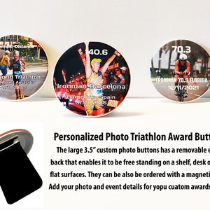 Personalized Ironman Medal, Triathlon Photo Award, Custom Ironman Medal