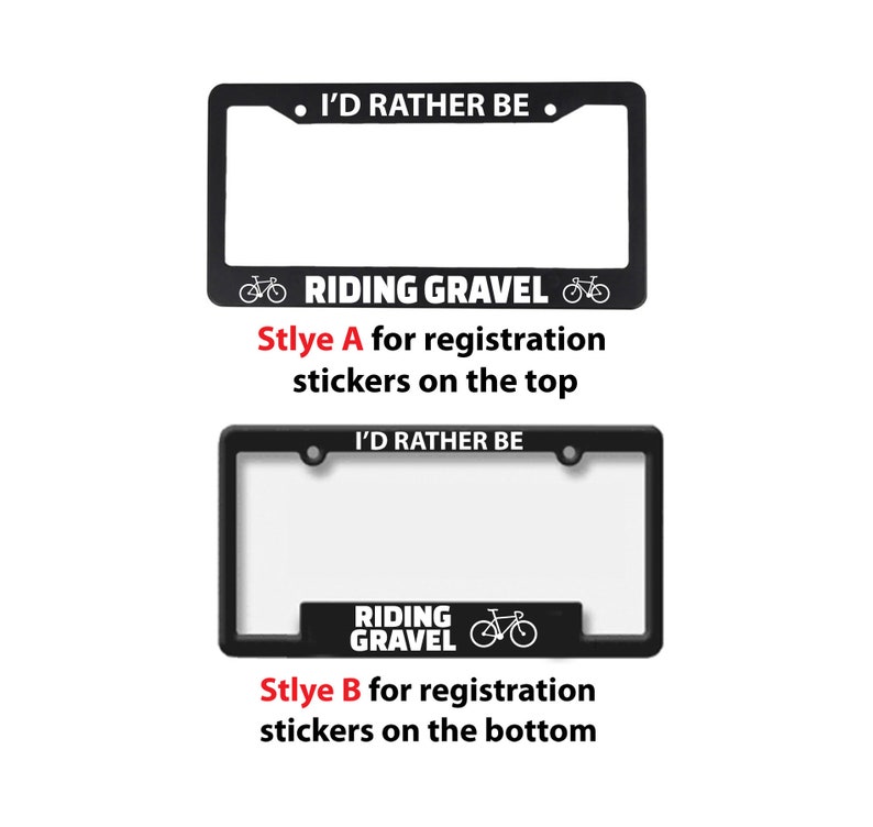 Gravel Bike License Plate Frame Gravel Bike Gift Car Tag Etsy