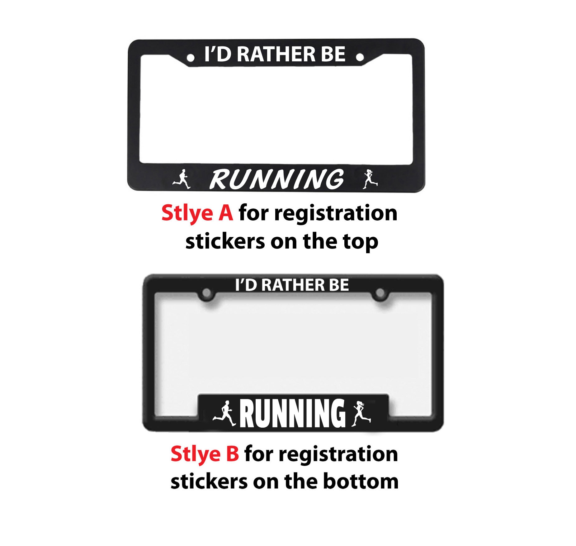 Running license plates deals