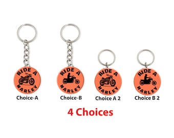 Keychain for Harley Riders, Gift for Harley Lovers, Custom Motorcycle Keyring