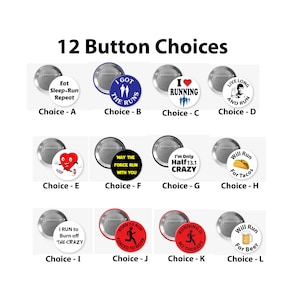 Running Buttons, Runner Pinback Buttons, Gift for Runners