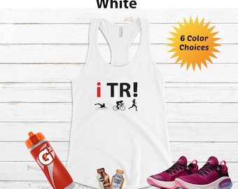 i Tri Triathlon tank top Shirt Women,  Women's Triathlon Tank, Triathlete Gift, Ironman shirt