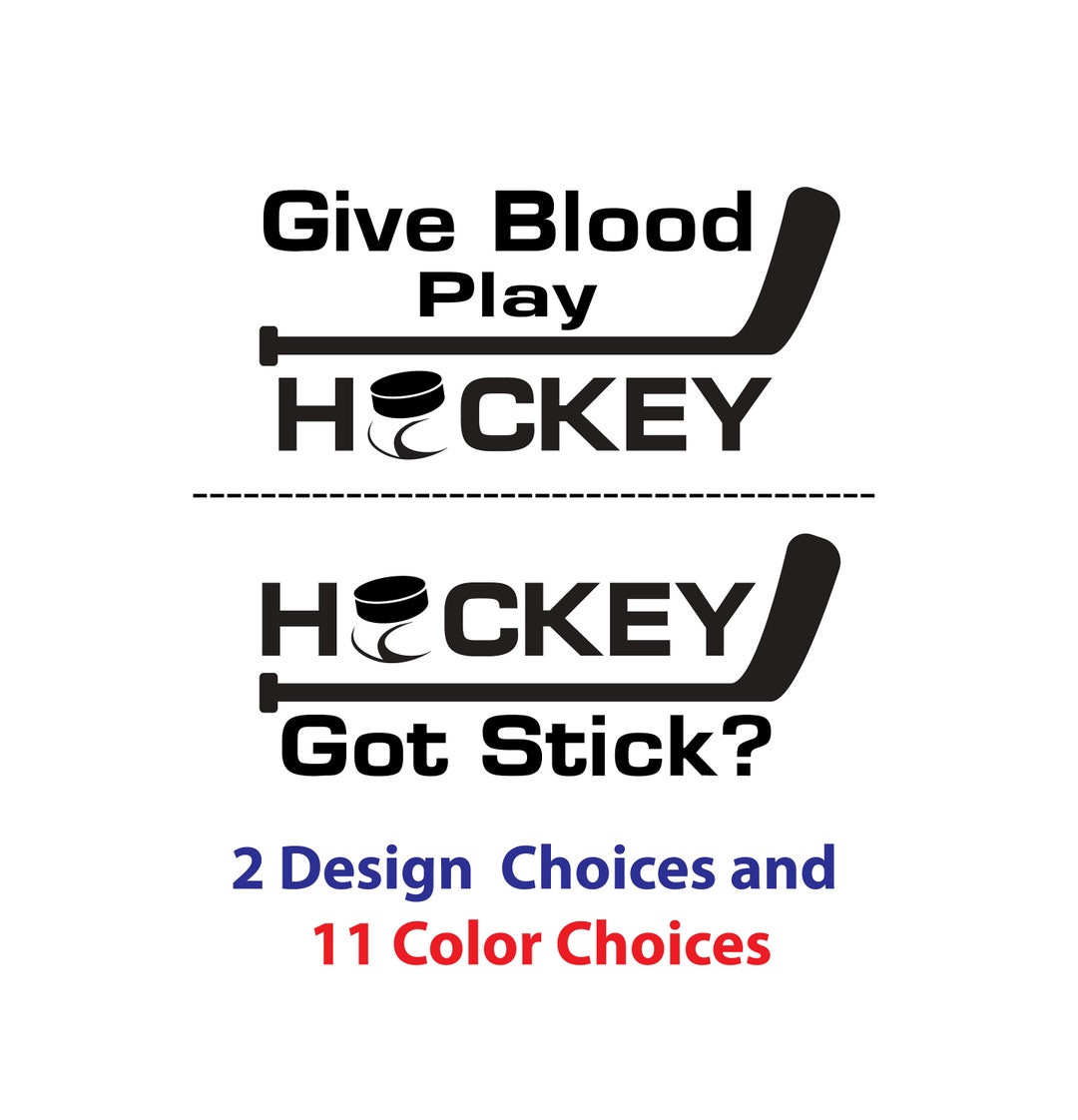 Hockey Sticker Hockey Decal Gift for Hockey Player Car Window Decal
