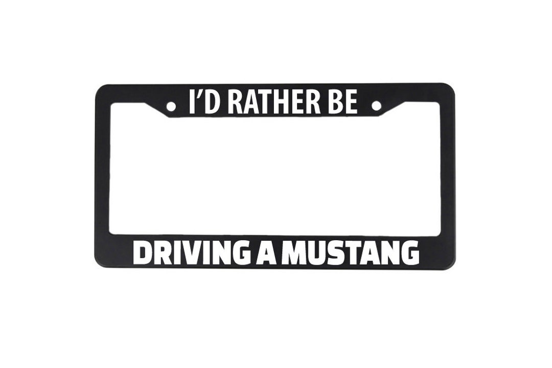 Ford Mustang Stainless Steel License Plate Frame – Laser Engraved, Front Or Rear