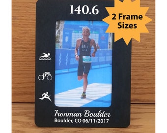 Ironman Frame 70.3 Frame Triathlete Frame Triathlon Gift Triathlon Picture Frame swim bike run frame