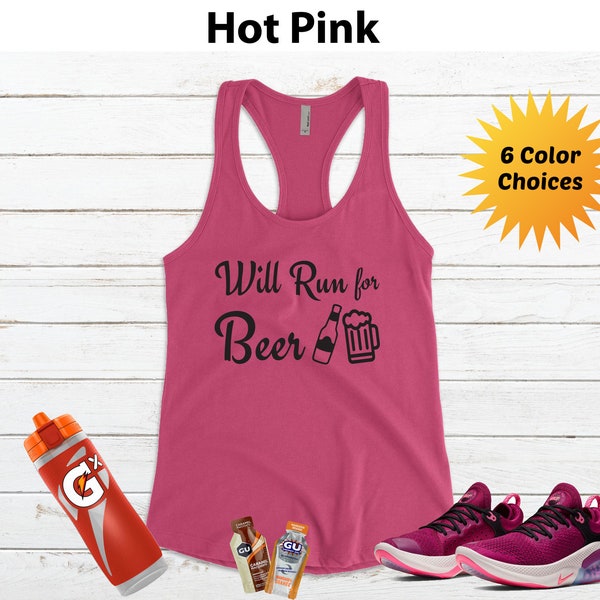 Running Shirt Women, Run for Beer Womens Tank Top, Funny Running Shirt, Marathon Runner Gift