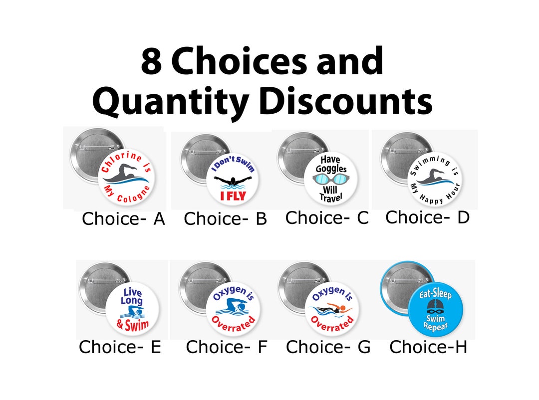 Gift for Swimmers, Swimming Buttons, Swimming Pinback Buttons, Gift for ...