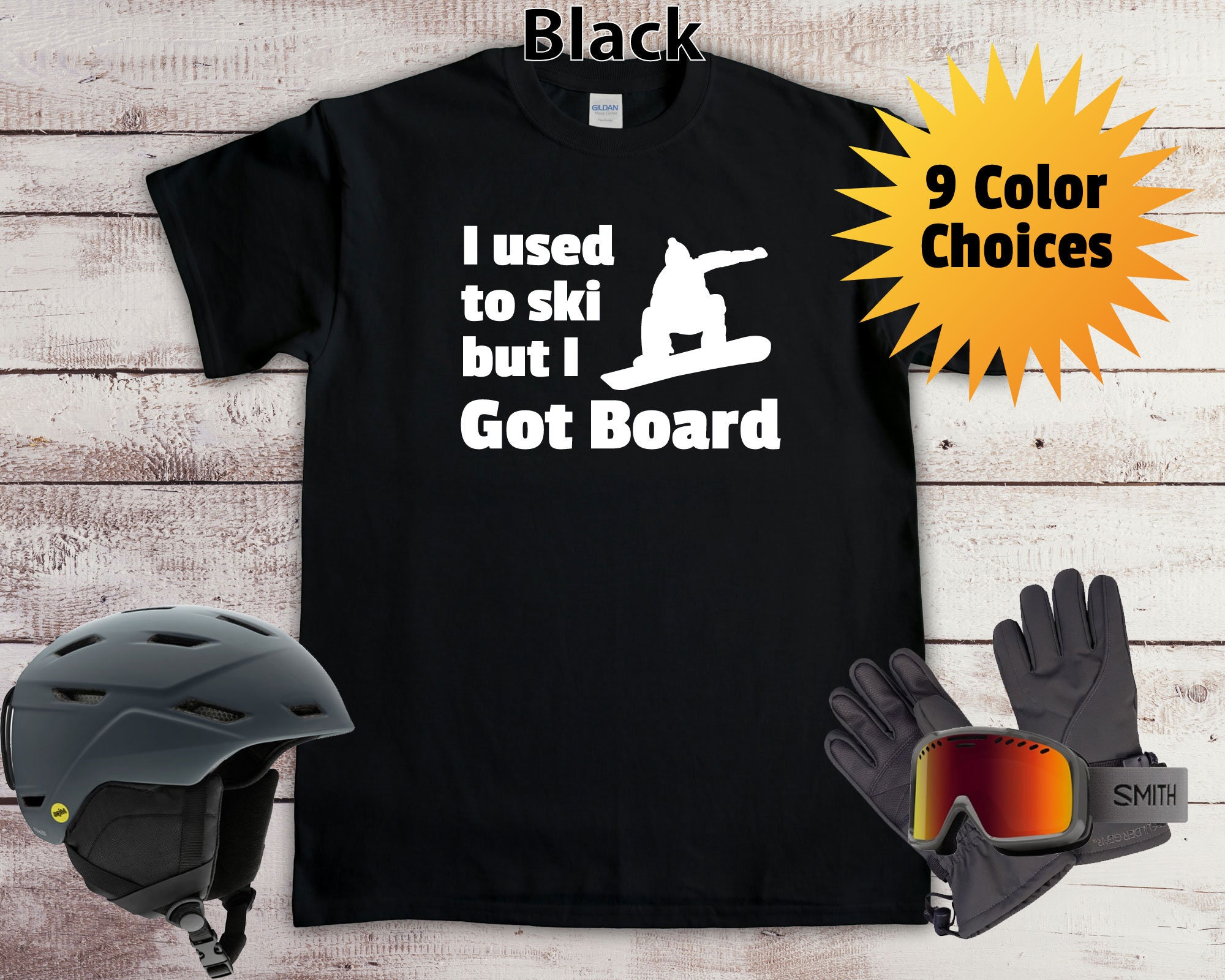 Snowboarding t shirts funny deals