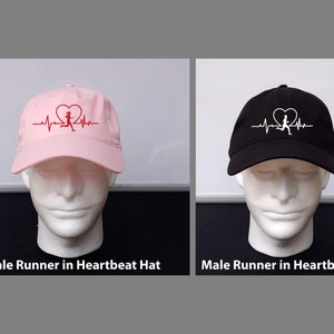 Runner Hat, Heart Runner Cap, Runner Gift, Love Running Cap