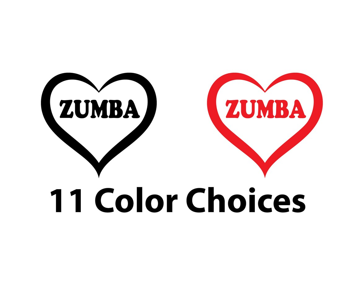 I Love Zumba Sticker Zumba Decal Gift for for Zumba Lover Etsy