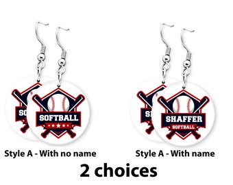 Pendientes de softbol, regalo para jugador de softbol, pendientes de pelota de softbol, joyas de softbol
