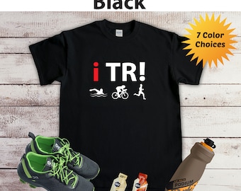 Triathlon Shirt, i TRI Shirt, Triathlete Gift, Triathlete Shirt, Swimming Shirt, Swim Bike Run Shirt