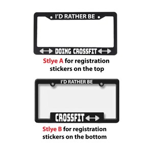 Crossfit License Plate Frame , Crossfit Git, Weightlifter Gift, Car Tag Frame - Body Builder License Plate