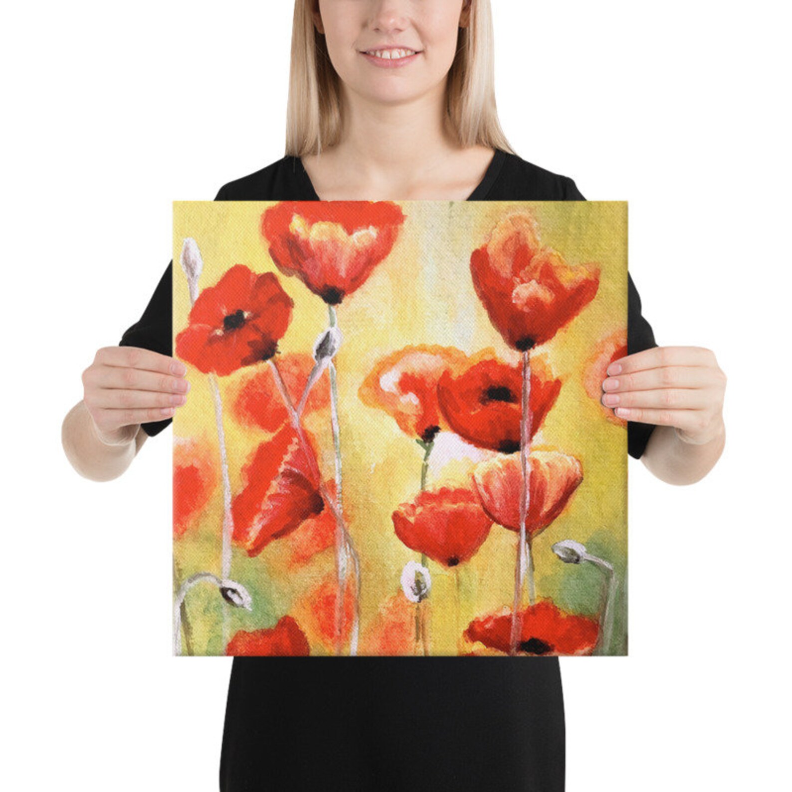 Din A4 Kunstdruck Mohnblumen – Aquarell, Ungerahmt, 21x29,7 Cm, Mattes Fotopapier 230 G/m²