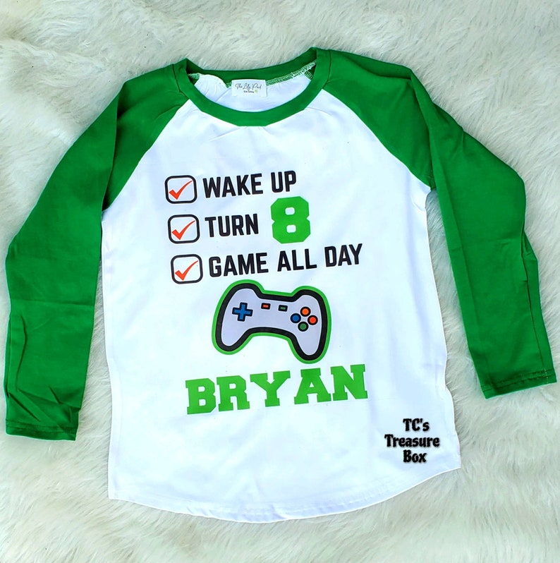 video game birthday shirts