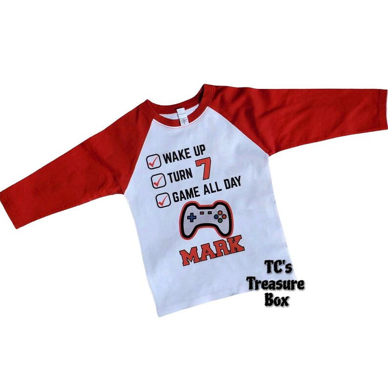 video game birthday shirts