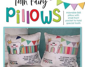 Tooth Fairy Pillow, Lost Tooth Pillow, Tooth Pocket Pillow, Fairy Pillow, Prize Pillow, Kids Room Decor, Tooth Fairy Pillow Graphic