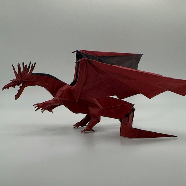 Dragón antiguo de origami V2